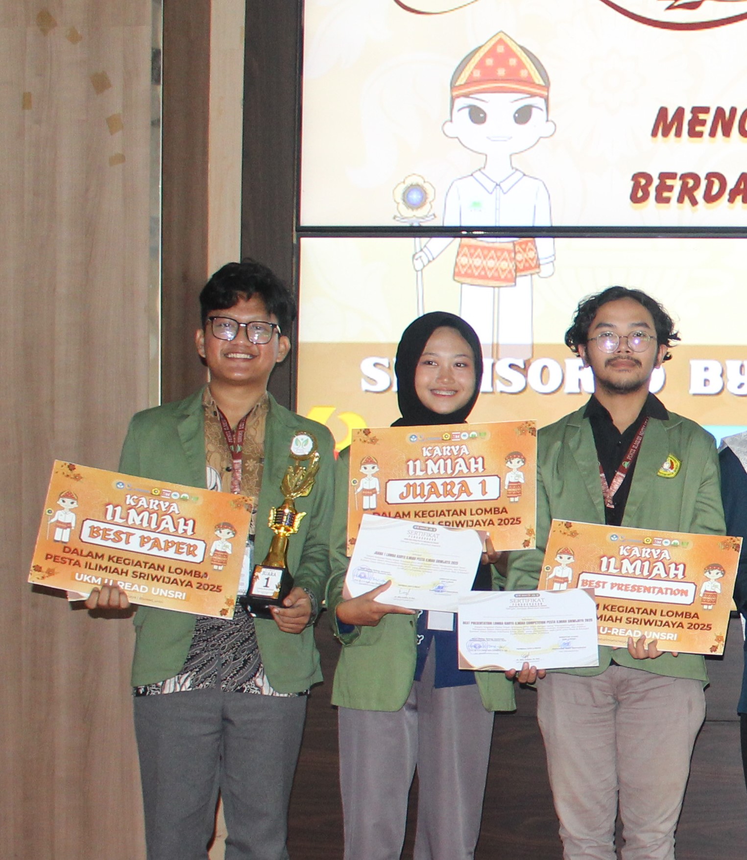 Juara 1, Best Paper, Best Presentation Lomba Karya Ilmiah Nasional Pesta Ilmiah Sriwijaya 2025